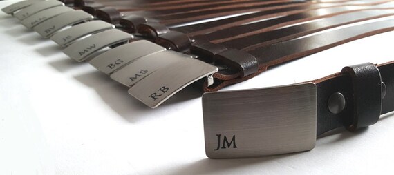 Personalized Buckle & Leather 1-1/2" Belt Set - Customized Gift~ Buckle and Leather Belt Set - Bridal Set ~ Groom Groomsmen Gift~ Keepsakes