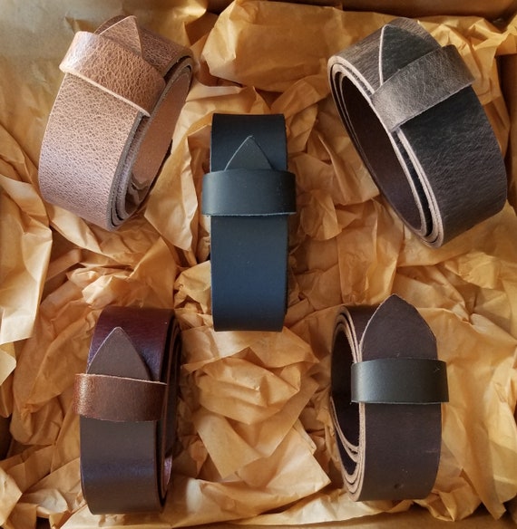 Belt with Snaps, Quality Leather Belt for Suit, Belt for Jeans, Custom Cut Leather Belts, 1.5" and 1.25" Wide, Made to Measure for YOU
