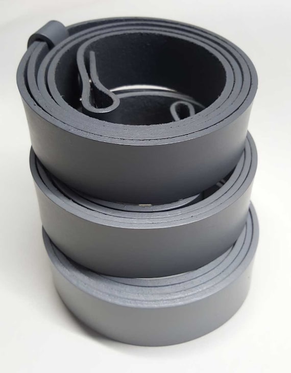 Dark Grey Belt, Light Grey Belt, Medium Grey Belt, 1-1/4" or 1-1/2" Hand Dyed Gray Leather Belt, INTERCHANGEABLE Belt w/ Snaps, Custom Cut