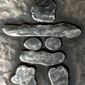 Canadian Inuit Art Inukshuk Belt Buckle Hand Forged Stainless Steel ~ Corporate Gifts~ Hypoallergenic ~ Canadian Made Gifts for 1.5&quot; Belt