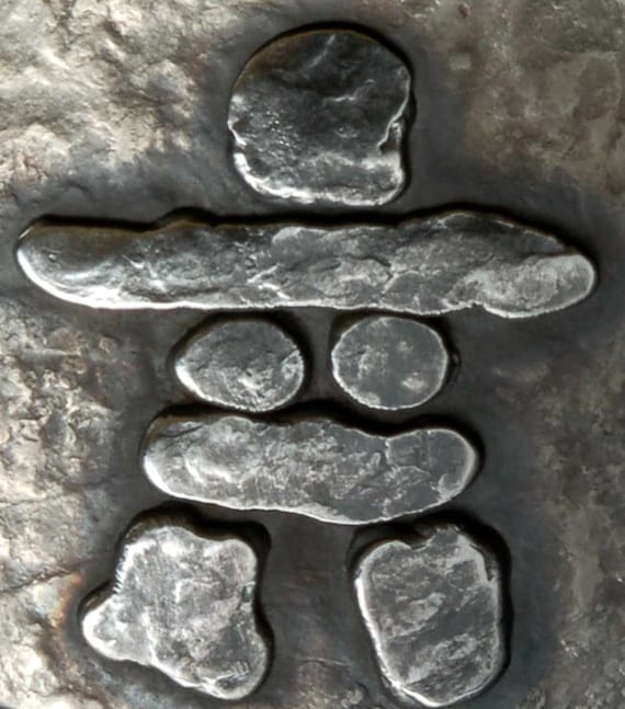 Canadian Inuit Art Inukshuk Belt Buckle Hand Forged Stainless Steel ~ Corporate Gifts~ Hypoallergenic ~ Canadian Made Gifts for 1.5" Belt