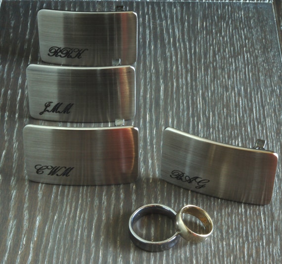 Belt Buckles Personalized Keepsakes Groom & Groomsmen's Brushed Stainless Steel Wedding Accessories Hand Forged Belt Buckles Fits 1.25" Belt