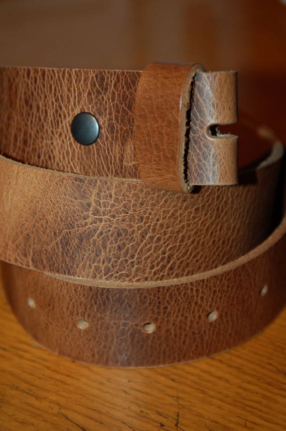 Leather Snap Belt Distressed & Four Other Colour Choices Interchangeable,Custom Cut to Size For Suit or Blue Jeans Unisex Leather Belt