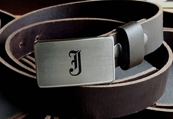 Personalized Groomsmen Gifts ~ Wedding Belt & Buckle Set Monogrammed Accessories Stainless Steel Keepsake Hypoallergenic Buckle and Leather