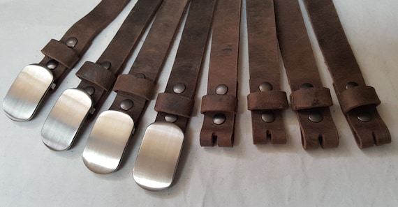 Groomsmen's Gifts Wedding Accessories Gift Wrapped Belts and Buckles For Jeans and Casual Wear Hand Forged Buckle with Leather Snap Belt Set