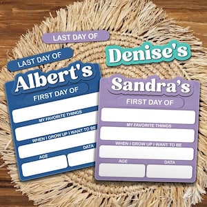Custom Acrylic First Day Last Day Of School Sign, Custom Name Back To School Board, Reusable Back To School Dry Erase Sign