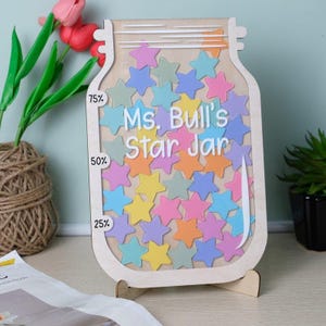 Custom Reward Jar and Tokens for Classroom, Teacher Reward Jar Gift, Reward Jar Smile, Back To School Gift Teacher Appreciation