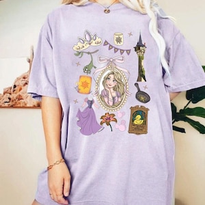 Vintage Disney Verstrickt Rapunzel Floral Shirt, Disney Prinzessin Rapunzel Shirt, Lost Princess T-Shirt, Magic Kingdom Shirt, Disney Trip Tee