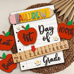First Day of School Photo Prop, School Photos, Interchangeable School Milestones, Back to School Sign Kit, School Milestones, Gift for Kids