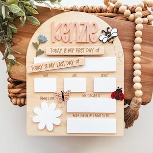 First And Last Day Of School Sign, Custom First Day Of School Board, Back To School Sign, Interchangeable School Sign, School Photo Sign