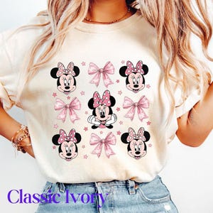 Minnie Bow PNG, Coquette Pink Bow png, Minnie Mouse PNG, Minnie Coquette Bow Shirt, Gift For Her