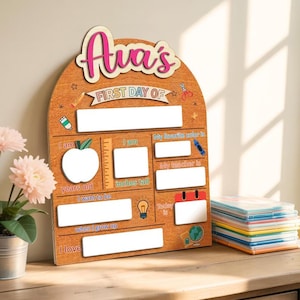 Custom Back To School Board With Name, Reusable Photo Prop Back to School Sign, 1st Day Of School 2025,Personalized First Day of School Sign