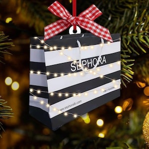 SEPHORA Box Ornament, Miniature BOX Ornamente, Weihnachtsgeschenk, Familienandenken, Weihnachtsverzierung, SEPHORA Minigeschenk, 2D-flaches Ornament