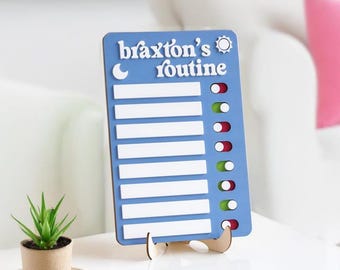 Customized Toddler Routine Chart, Chore Chart for Kids, Sliding Routine Chart, Daily Checklist, Daily Routine Chart, Kids Daily Tasks