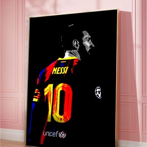 Messi Poster, buntes Poster, druckbare Kunst, abstraktes Bild, Poster, trendige Wandkunst, digitale Kunst, Digitaldruck