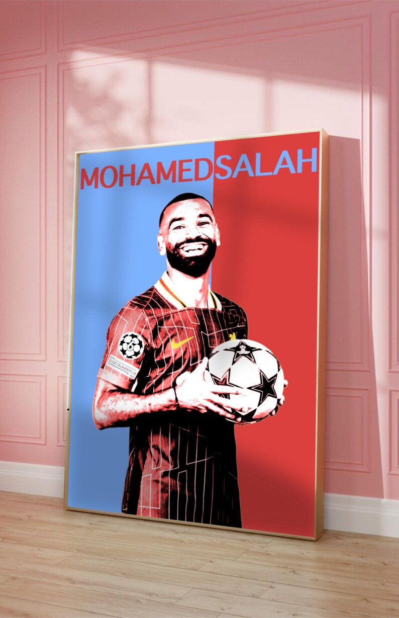 Mohamed Salah Colourful Poster Printable Wall Arts Abstract Picture Mohamed Salah Colourful Poster Printable Wall Arts Abstract Picture