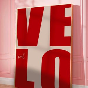 Love Art Print  love poster Trendy Retro Wall Art 70s wall print Aesthetic Love Quote Wall Art Print  Maximalist Poster Trippy Wall Art real