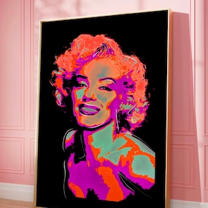 Retro Poster, buntes Poster, Druckbare Wandkunst, Abstraktes Bild, Poster, trendige Wandkunst, digitale Kunst, Digitaldruck