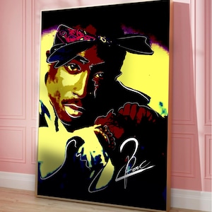 2pac Poster,Retro Poster, druckbare Wandkunst, Abstraktes Bild, Poster, trendige Wandkunst, digitale Kunst, Digitaldruck