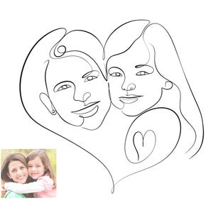Custom line art,pet line art,line art tattoo,custom mother and baby line art portrait,family line art portrait,