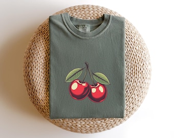 Cherry Vintage Shirt, fruits shirts, Food lover gift, Foodie, Cherry Lover Gift, Retro Cherry Shirt, Cherries Tee, Cherry Tee, cherry shirte