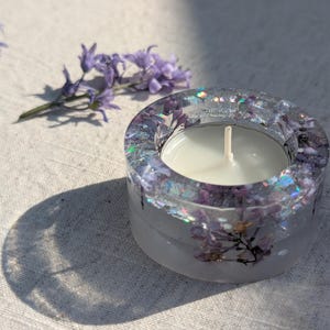 Handmade Resin Spring Flower Tea Light Holder