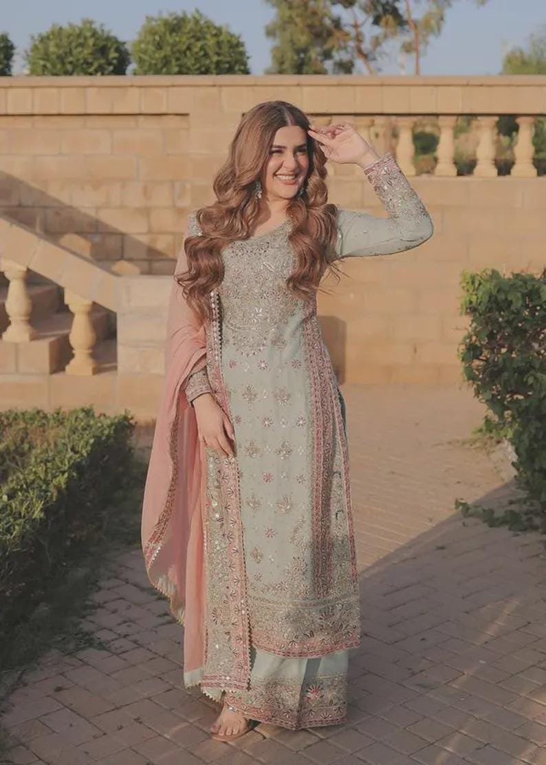 open lace back dress Bellezza The Brides EDIT '24 Pakistani indian wedding formal party dress  usa uk – Layla couture main image 1