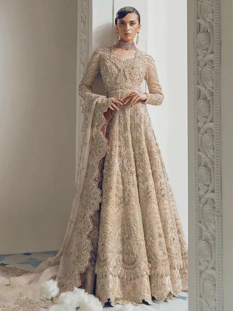 Gold Indian Bridal Dress - Etsy Gold Indian Bridal Dress - Etsy