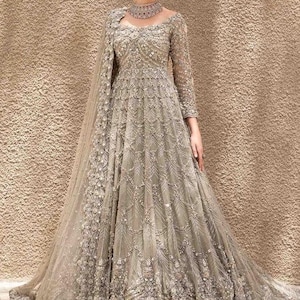 Latest Pakistani Indian Wedding Dresses, Embroidery Clothes Stitched Gown Mehndi Nikkah maxi Suit Guest Outfit Made to Order