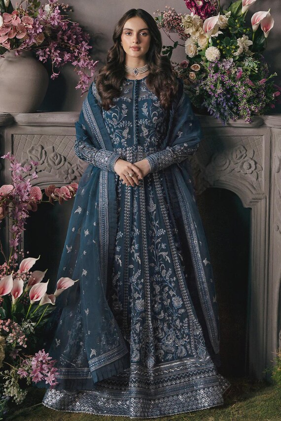 Pakistani Indian Women Maxi, Bridal Anarkali Gown, Nikah Mehndi Engagement  Dress, Heavily Embroidered, Indian Wedding Suit, Formal Dress - Etsy Ireland