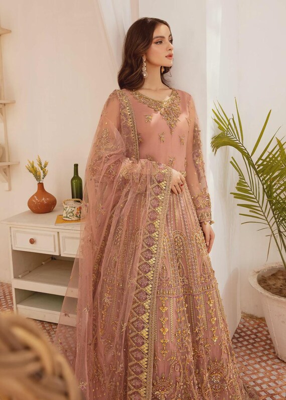 Pakistani Indian Women Maxi, Wedding Dress Mehndi Nikkah Suit, Bridal  Anarkali Gown, Heavily Embroidered Dress, Guest Outfit, Made to Order - Etsy