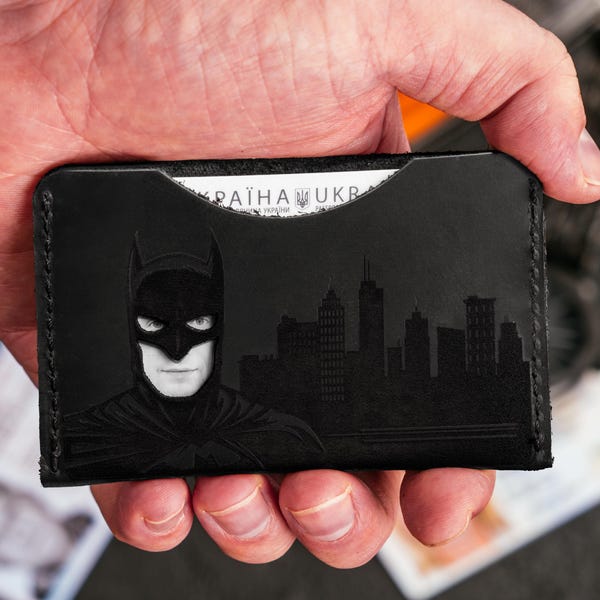 Bat Man Id Wallet - Etsy