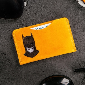 Bat ID WalletCustom Leather Wallet for Men Funny Gift for Him Anniversary, Valentine’s, Birthday