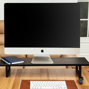 Desk Shelf Monitor Stand Monitor Riser wood, Wooden Monitor Shelf