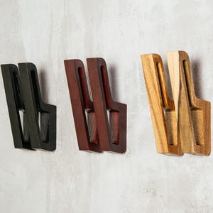 Wooden coat hooks for wall, oak modern coat rack wall coat hanger,stone hook wall mount entryway decoration coat hooks