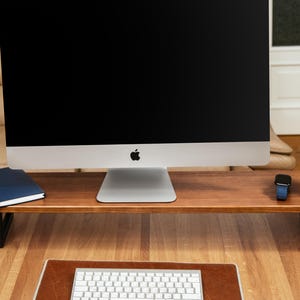 Oval Wood Monitor Stand, Wooden Monitor Stand, Laptop Stand, Monitor Riser, Desk Accessories, Speaker Stand, Desk Shelf. Graduation Gift
