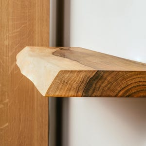 Walnut Floating Shelves, Custom Wood Shelves, Rustic Shelves, Bathroom Shelves with Bracket, Long Book Shelves, Oak Kitchen Shelves
