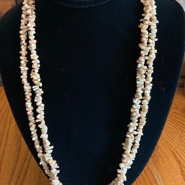 Genuine Natural Angel Skin Branch Coral Necklace 52”