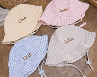 Custom Embroidered Cotton Bucket Hat: Personalized Baby, Toddler & Adult Sun Hat
