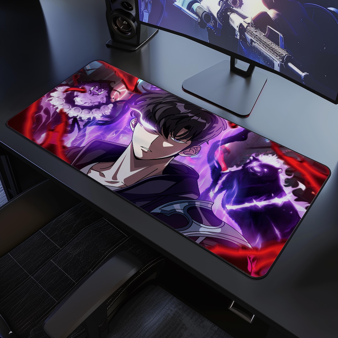 Sung Jin-woo Desk Mat, Shadow Monarch Gaming Mousepad, Solo Leveling ...