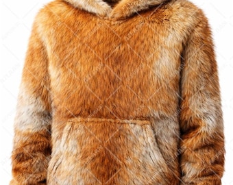 Faux Fur Hoodie Fashion Streetwear Pullover for Him And Her By Azlaan Republic