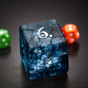 Luxury Midnight Crystal Dice Set – Premium Gemstone DnD Dice – Handcrafted Sharp Edge Dice for TTRPG Collectors & Players