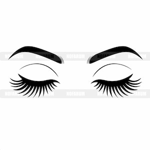 Eyelashes SVG, Lash Brows PNG, Makeup Artist Vector, Beauty Salon TShirt, Cosmetic Studio Wall Decal, Tech Artist Mug Decal