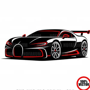 Supercar SVG, Racing Vehicle PNG, Modern Sports Car Silhouette, Automotive Enthusiast TShirt, Drag Race Garage Wall Decal, Speedster Mug