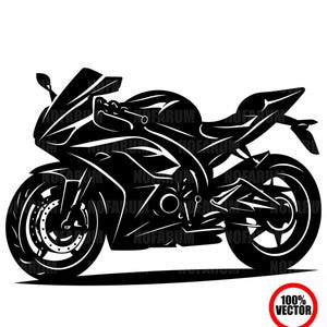 Motorrad-SVG, Sportbike-Silhouette, Rennmotorrad, Motorrad-Clipart, Biker-Schnittdatei, Geschenk für Motorradfans, Speedbike