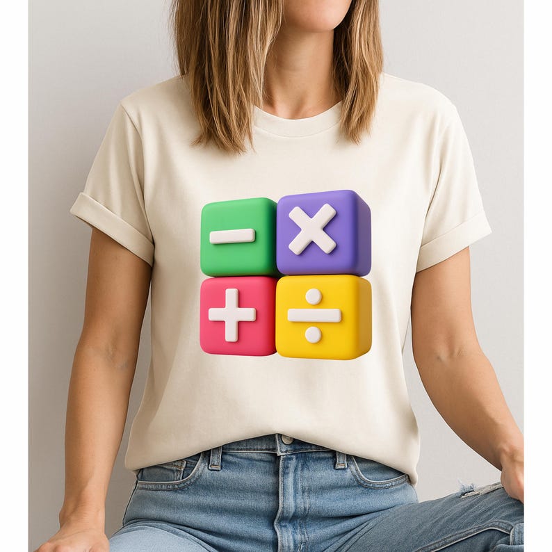 3D Math Symbols PNG & PDF | Colorful Arithmetic Clipart | Plus Minus ...