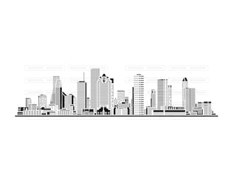 City Skyline Vector - Urban Silhouette Clipart - Modern Cityscape Skyline Architectural Building Art - Cityscape Skyline svg - new york svg