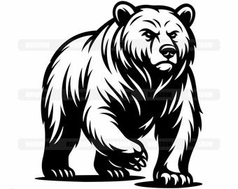Grizzly Bear SVG | Wildlife Vector Clipart (Digital Download)