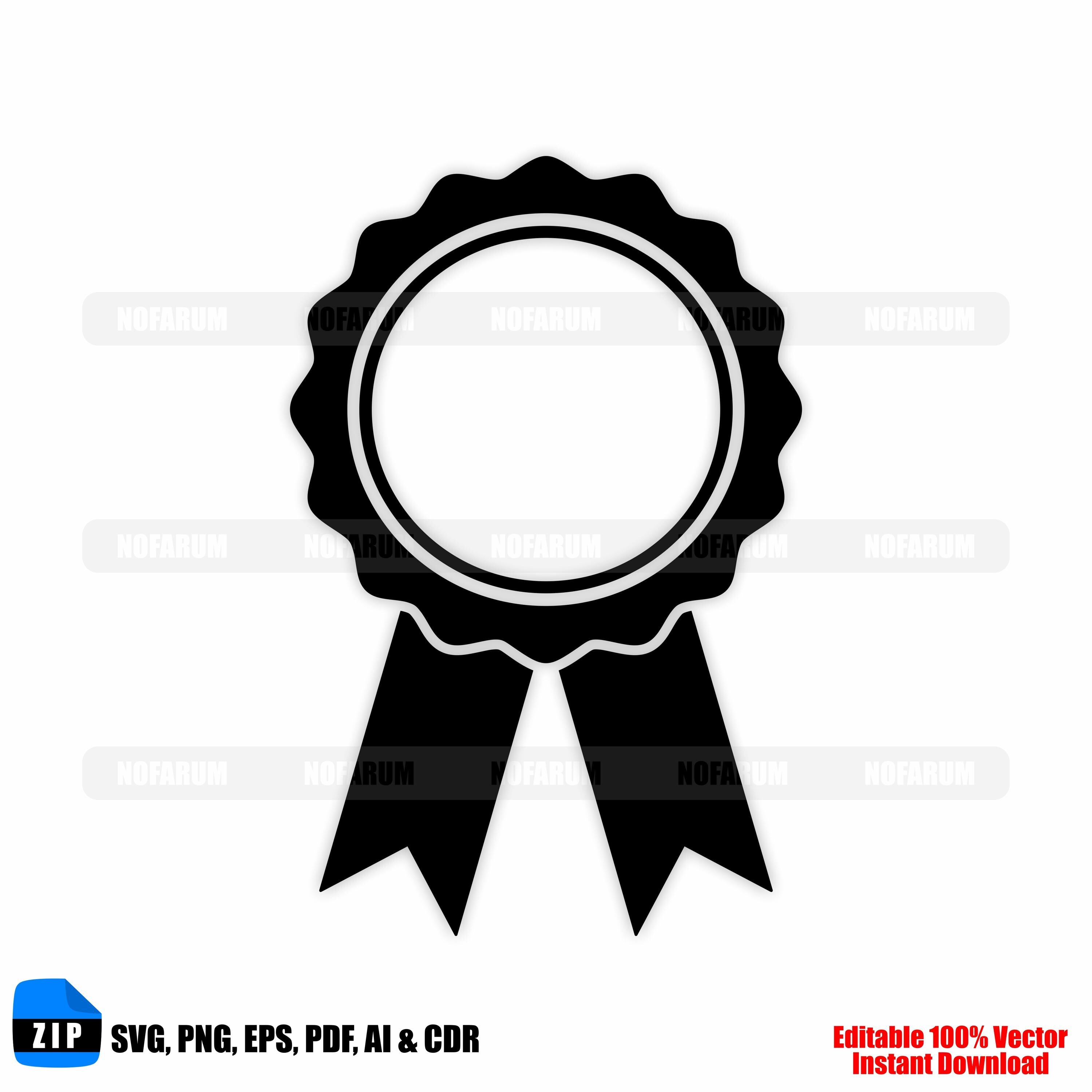 Award Ribbon SVG Badge Achievement Cricut Certificate T-shirt Logo ...