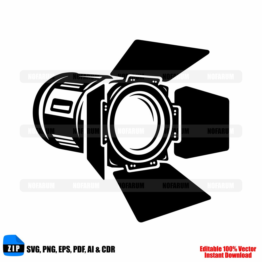 Studio Light SVG Photography Spotlight Equipment Video Lighting Icon ...